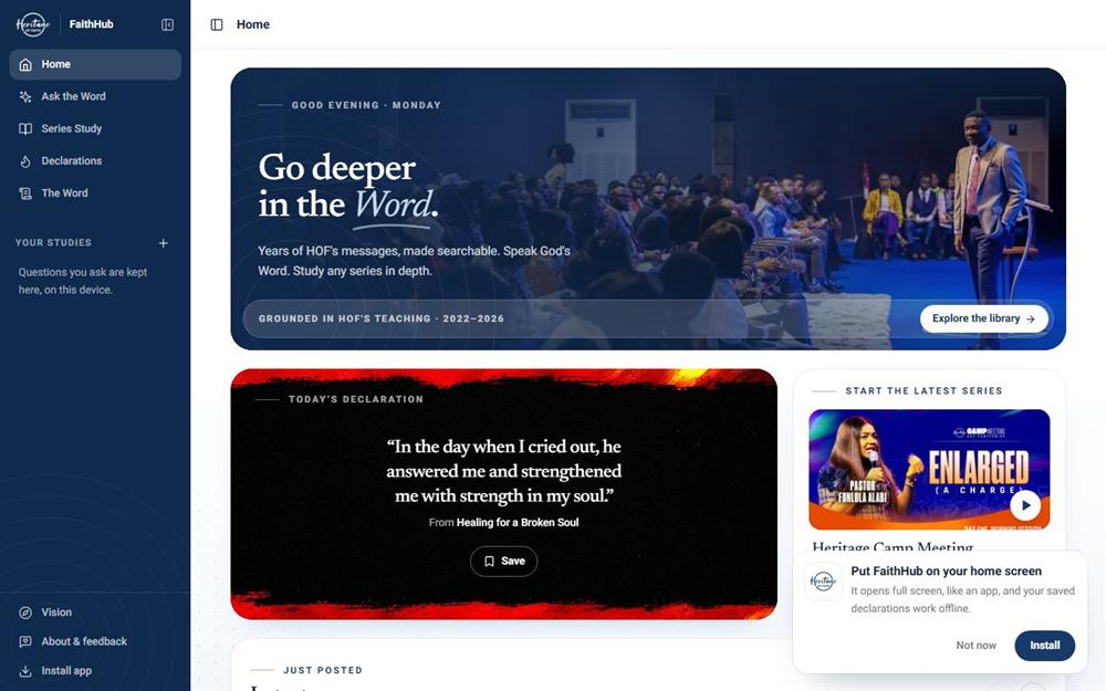 FaithHub app