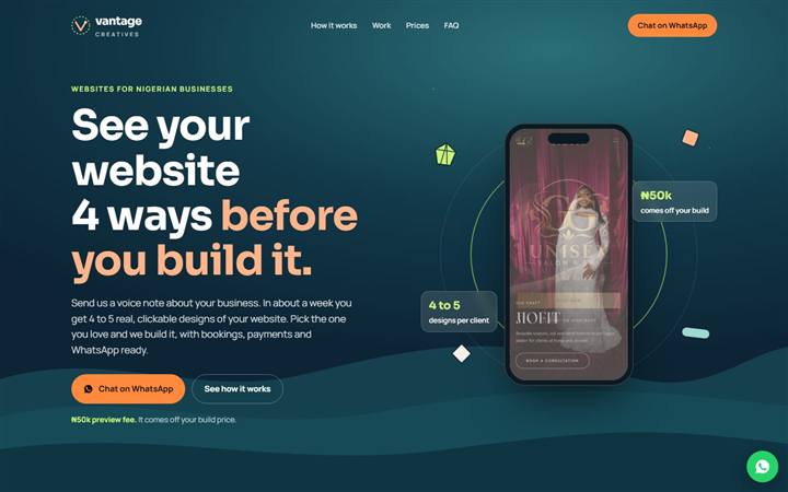 Vantage design A, Mission